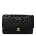 Chanel Caviar Quilted Jumbo Double Flap Black