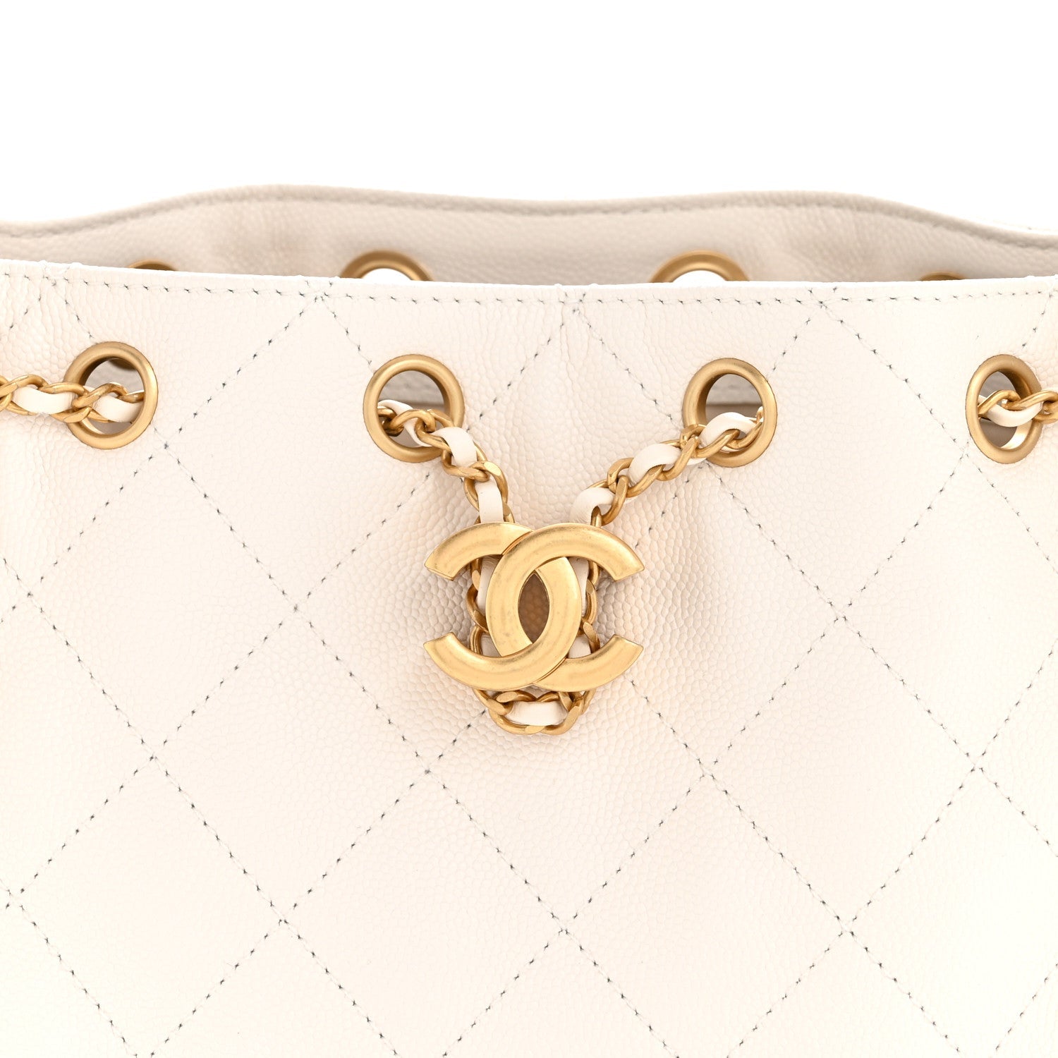 Chanel Caviar Quilted Mini Chanel 25 Handbag White