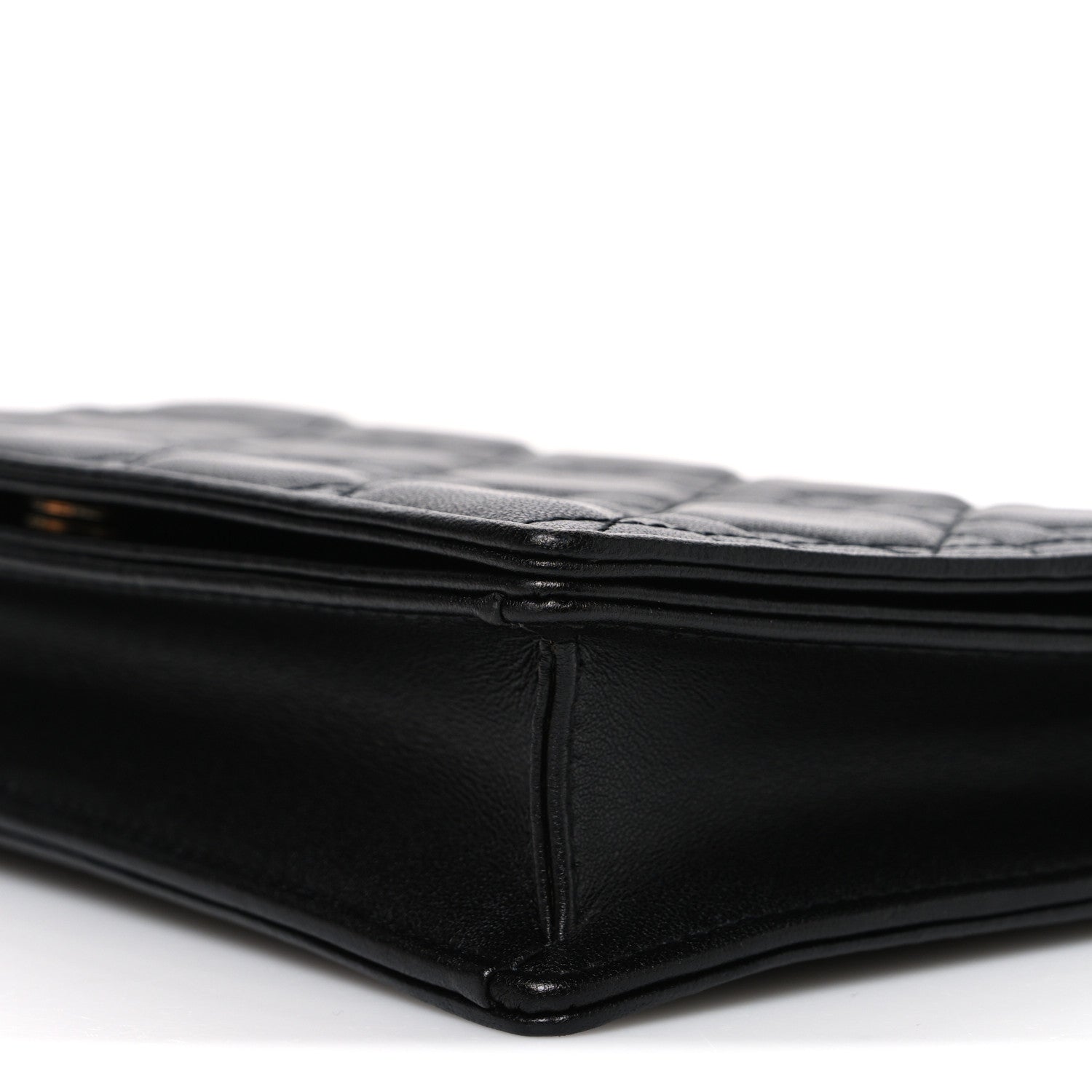 Christian Dior Lambskin Cannage Lady Dior Pouch Black