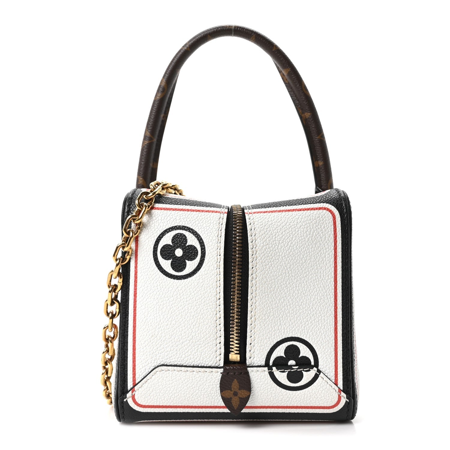 Louis Vuitton Taurillon Game On Square Dice Bag White