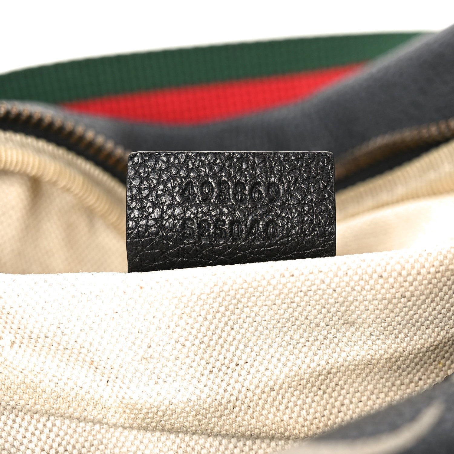 Gucci Grained Calfskin Small Logo Belt Bag Black