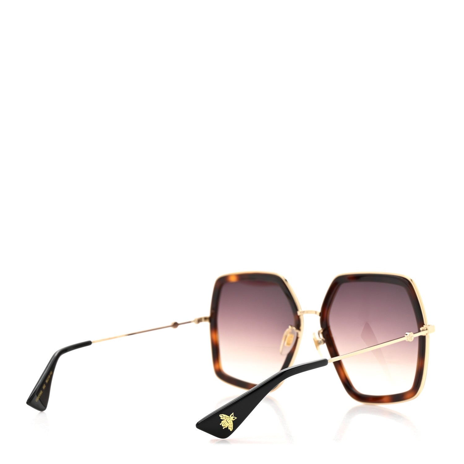 Gucci Acetate Oversize Square Frame GG0106S Sunglasses Tortoise