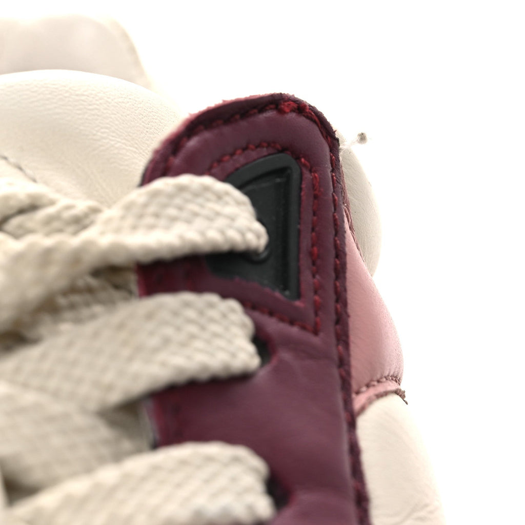 Calfskin CC Sneakers 38.5 Light Burgundy White Pink