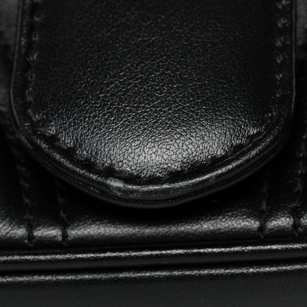 Gucci Calfskin Matelasse Mini GG Marmont Shoulder Bag Black