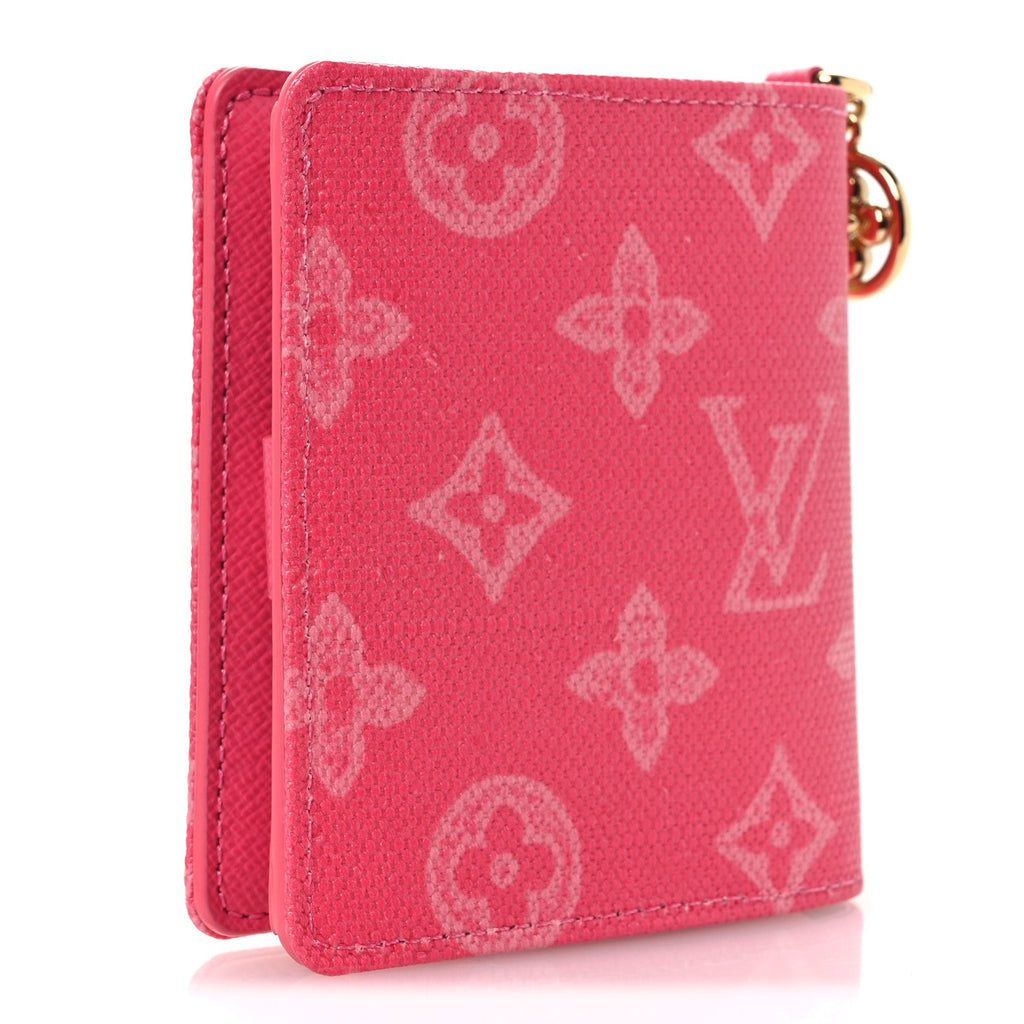 Louis Vuitton Monogram Origine LV Charms Pocket Wallet Rose Ruban
