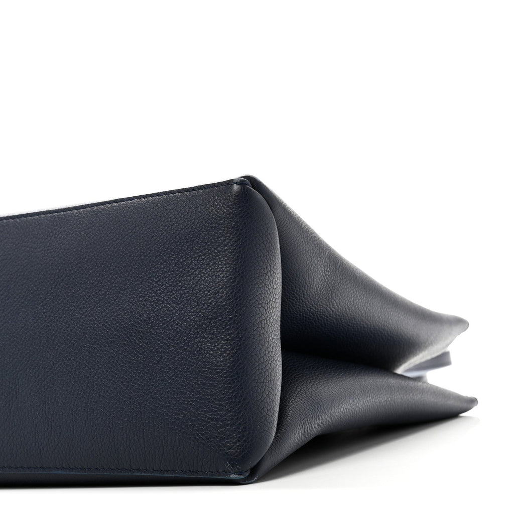 Louis Vuitton Grained Calfskin Lockme Shopper Navy