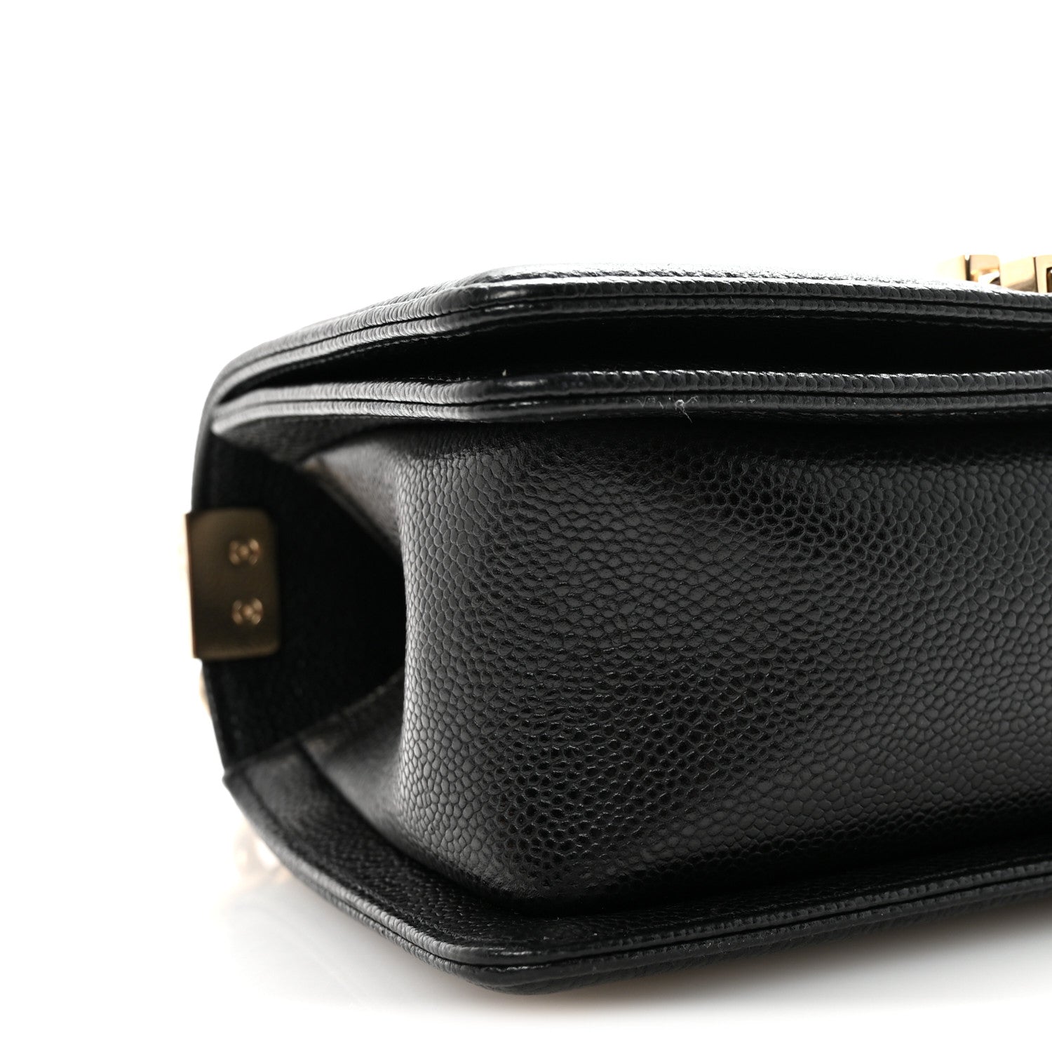 Chanel Caviar Chevron Quilted Small Boy Flap Black