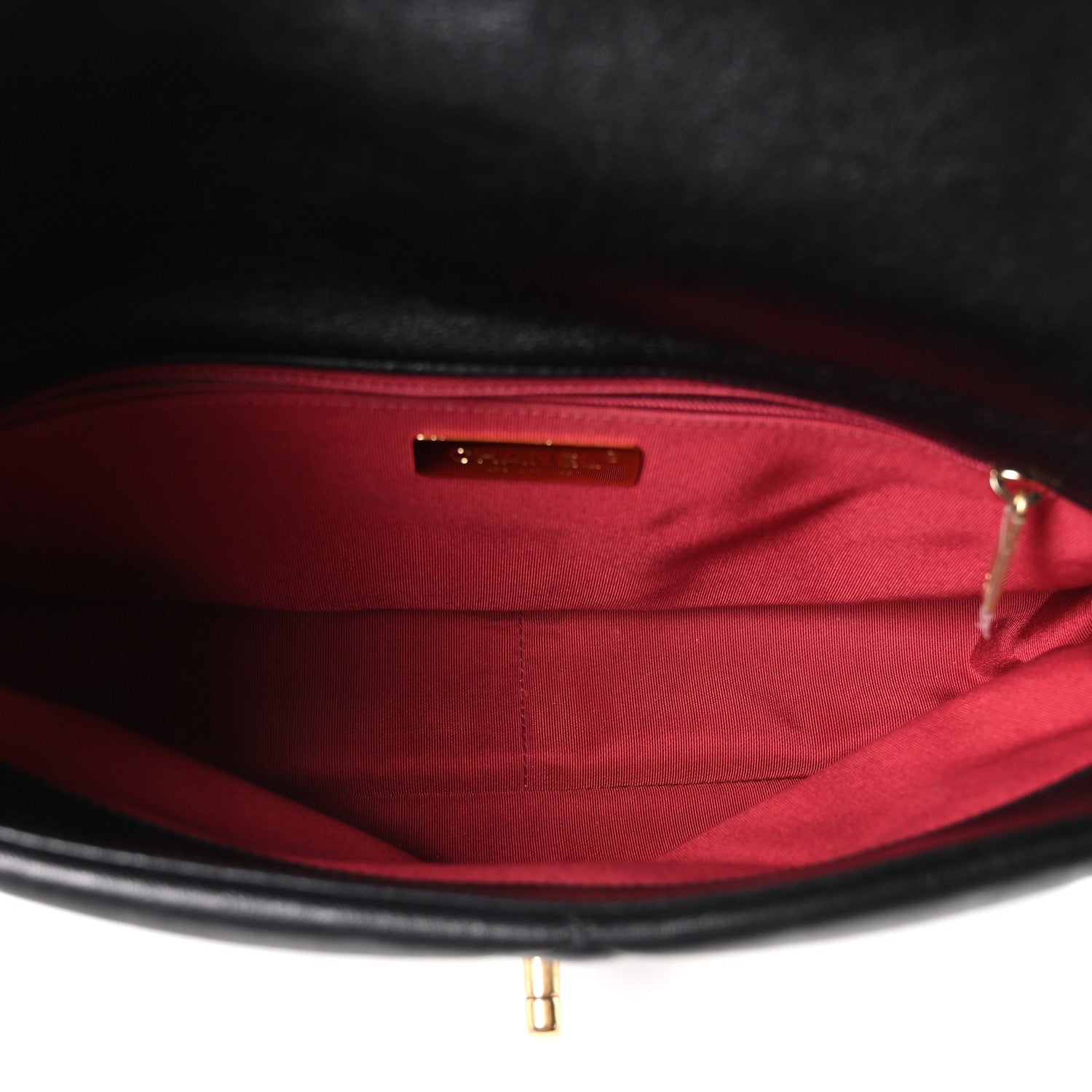 Chanel Goatskin Quilted Large Chanel 19 Flap Black