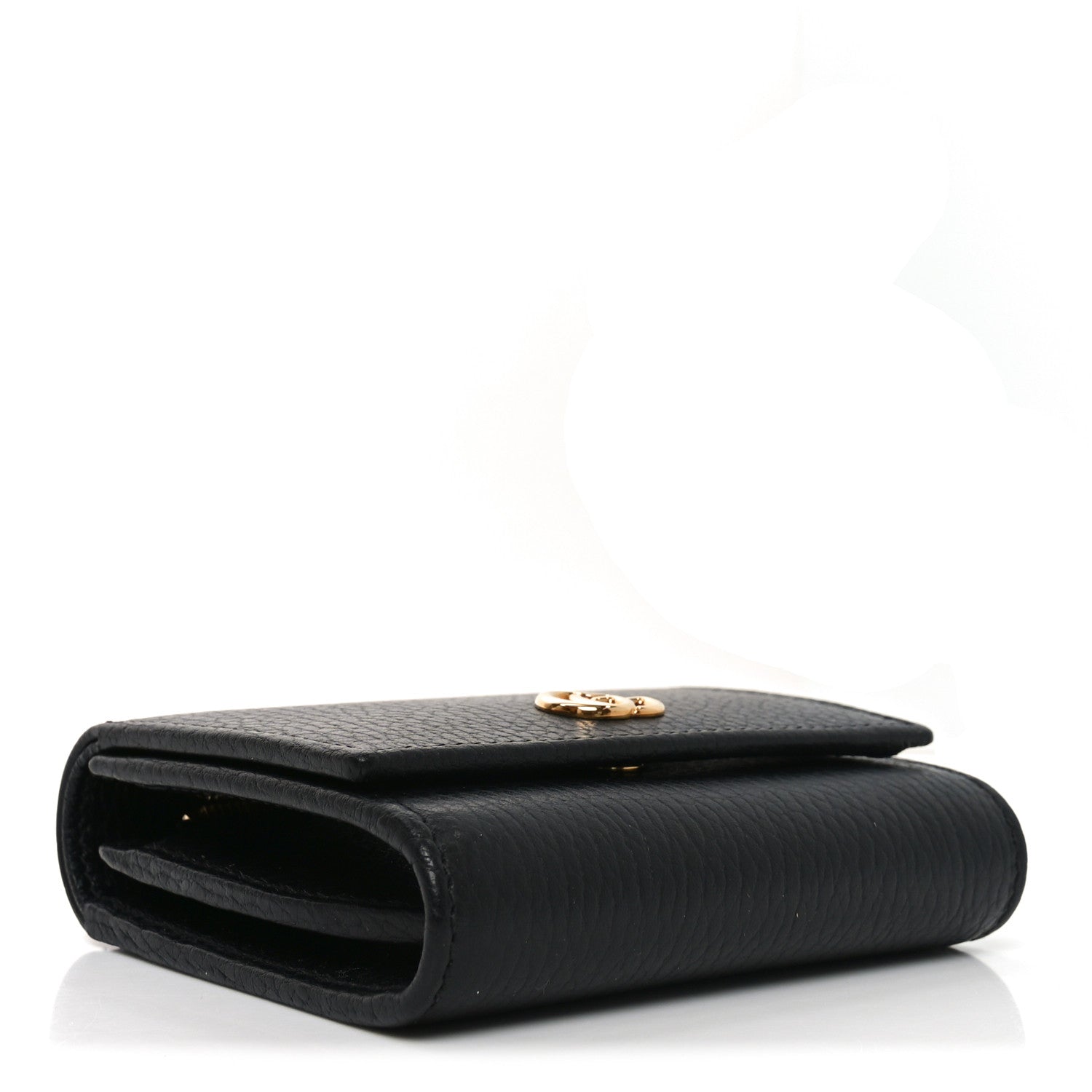Gucci Dollar Calfskin Medium GG Marmont Wallet Black