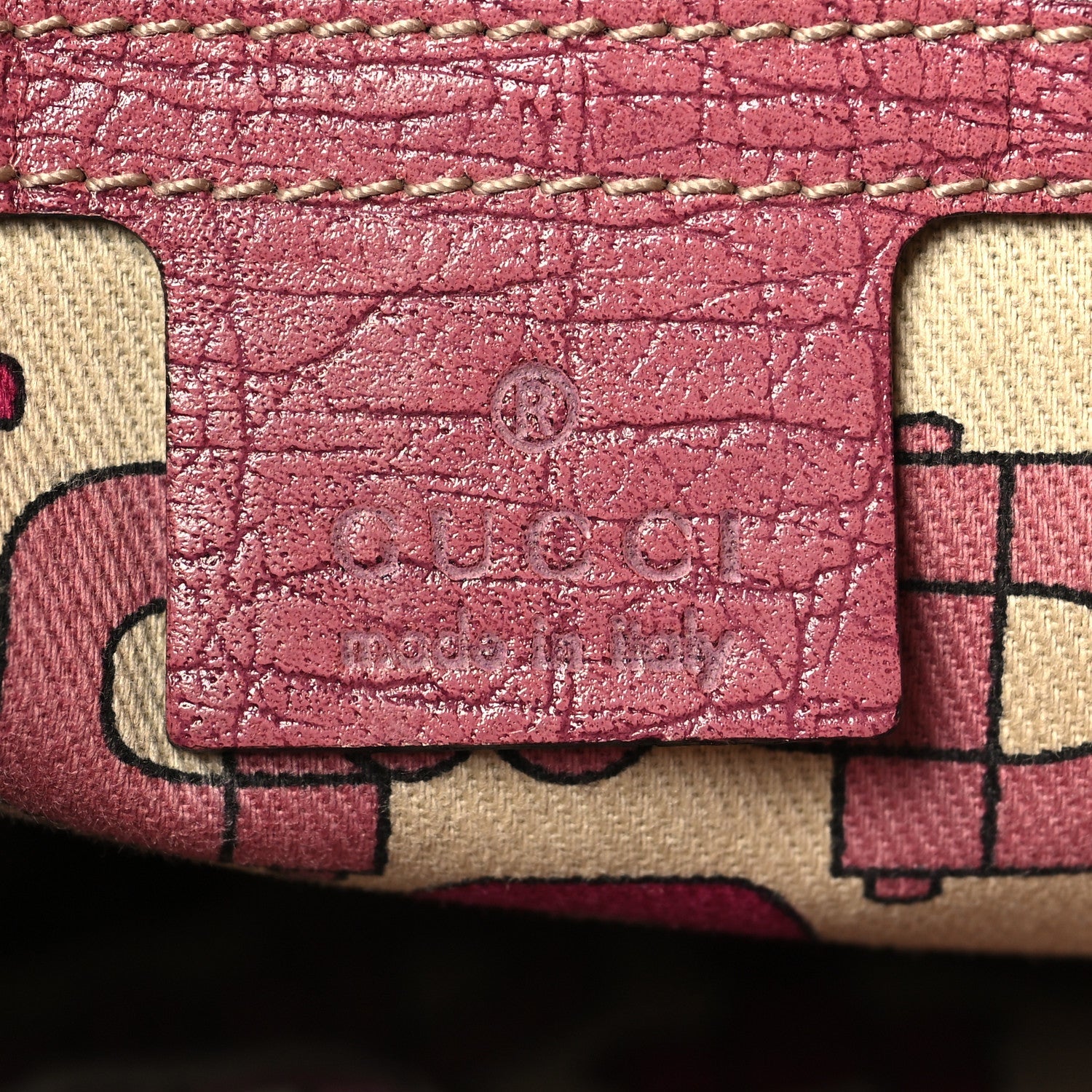 Gucci Monogram Web Jolicoeur Charms Messenger Pink Ebony
