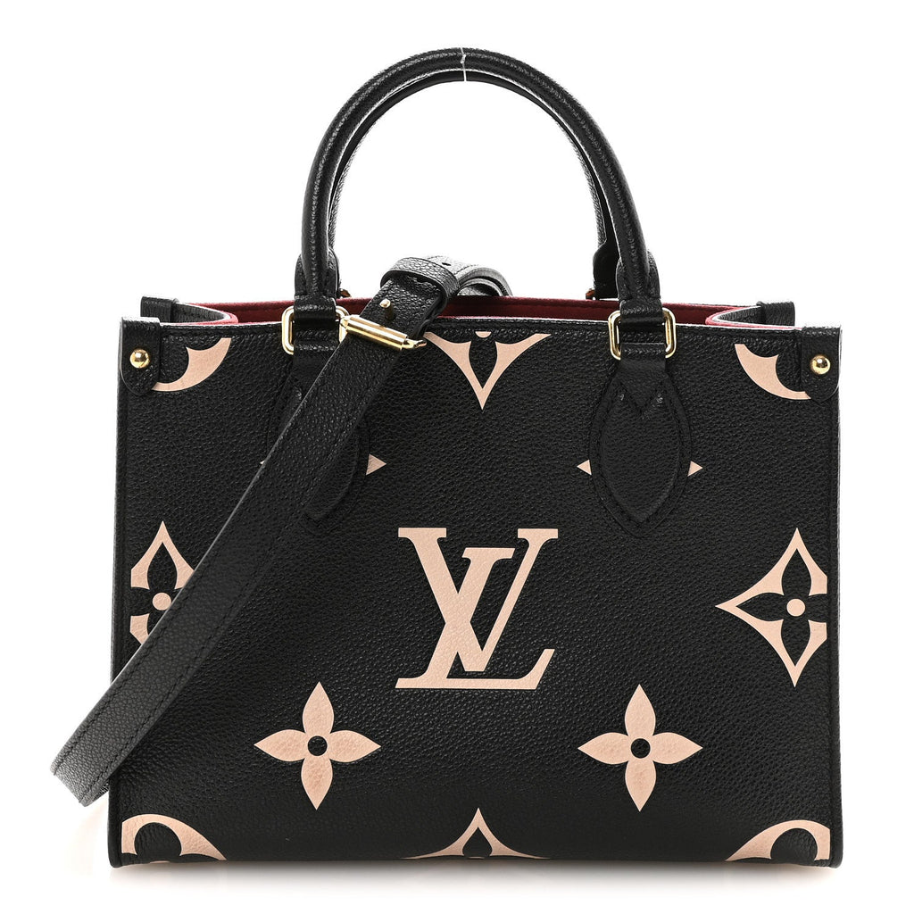 Louis Vuitton Empreinte Monogram Giant Onthego PM Black Beige