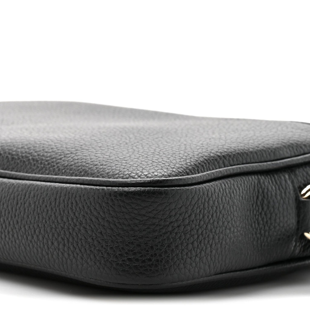 Gucci Pebbled Calfskin Shoulder Bag  Black