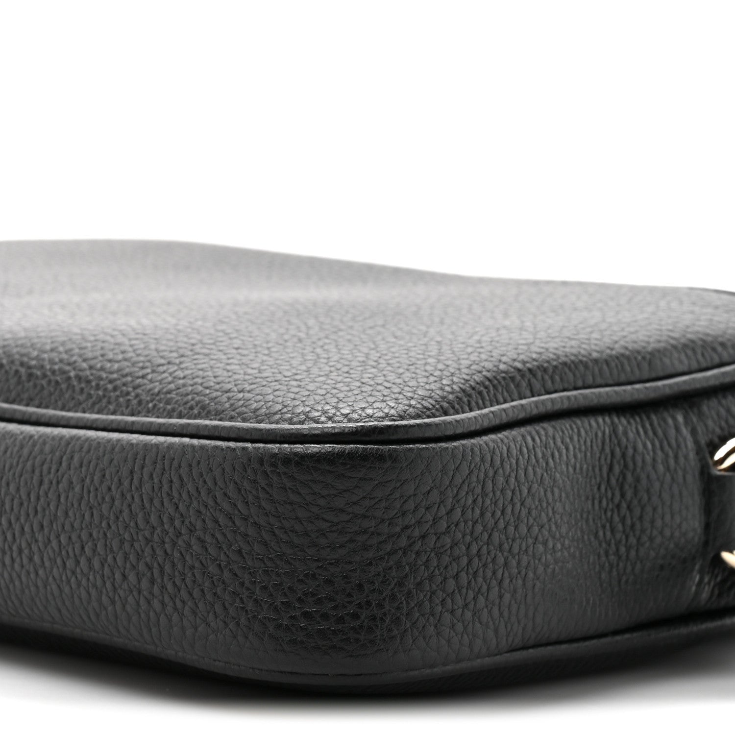 Gucci Pebbled Calfskin Shoulder Bag  Black