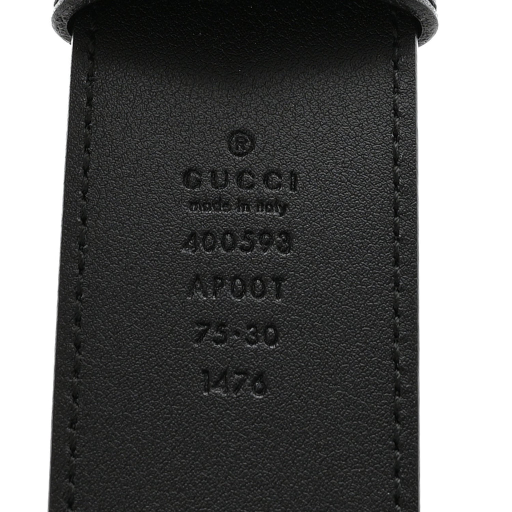 Gucci Calfskin Double G 40mm Belt 75 30 Black