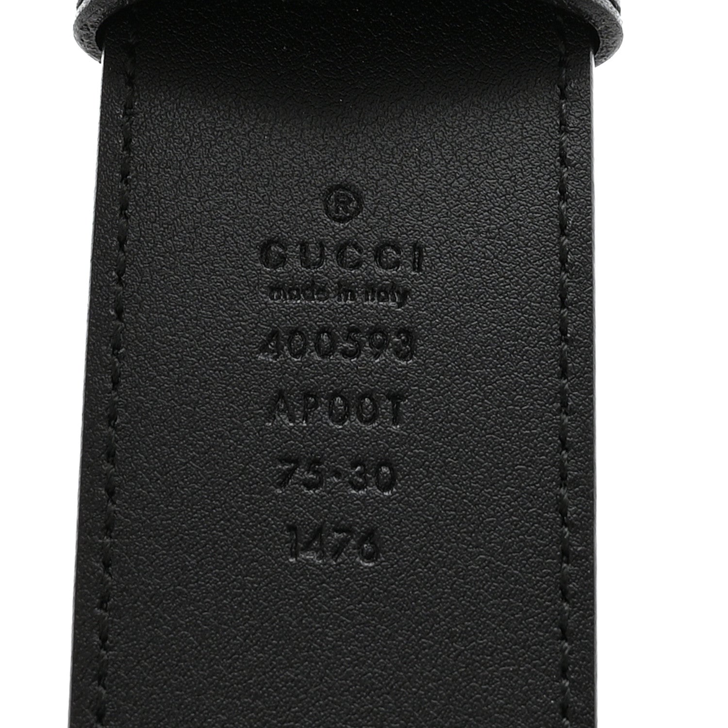 Gucci Calfskin Double G 40mm Belt 75 30 Black