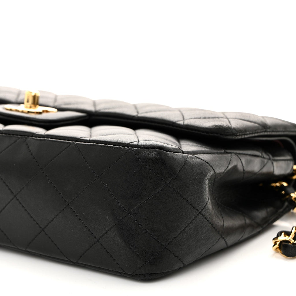 Chanel Lambskin Quilted Medium Double Flap Black
