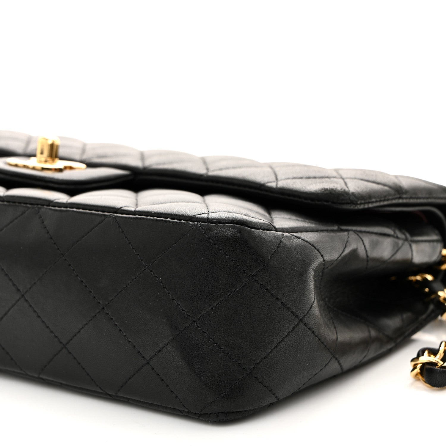 Chanel Lambskin Quilted Medium Double Flap Black