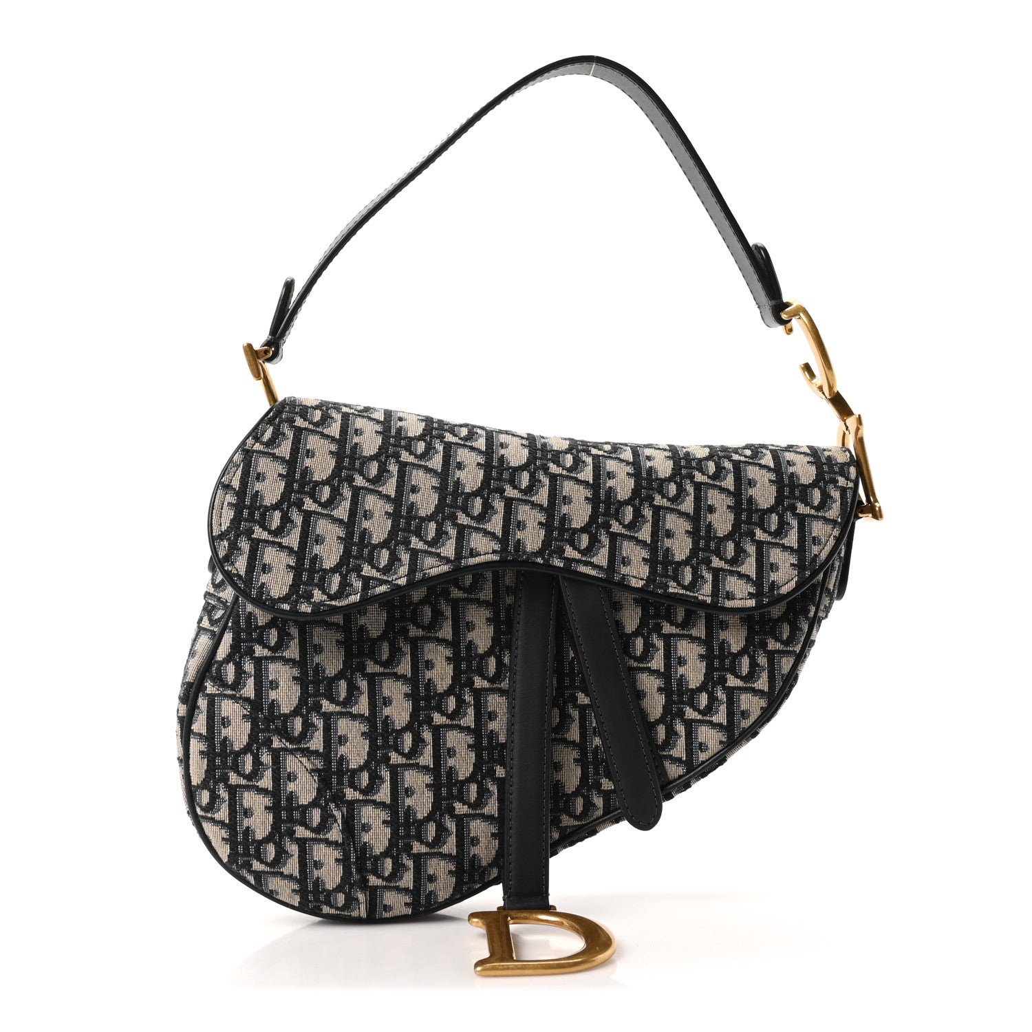 Christian Dior Oblique Saddle Bag Blue
