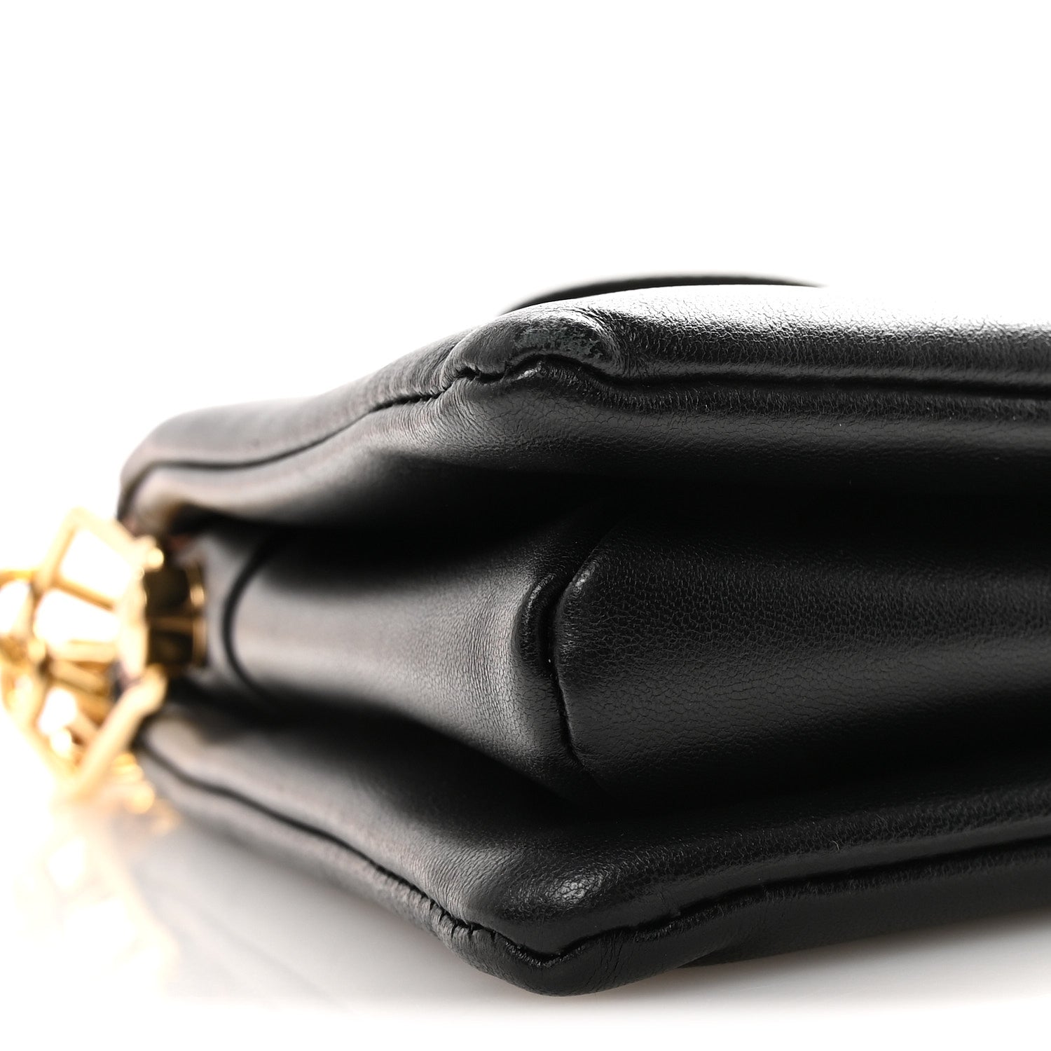 Louis Vuitton Lambskin Embossed Monogram Coussin PM Black