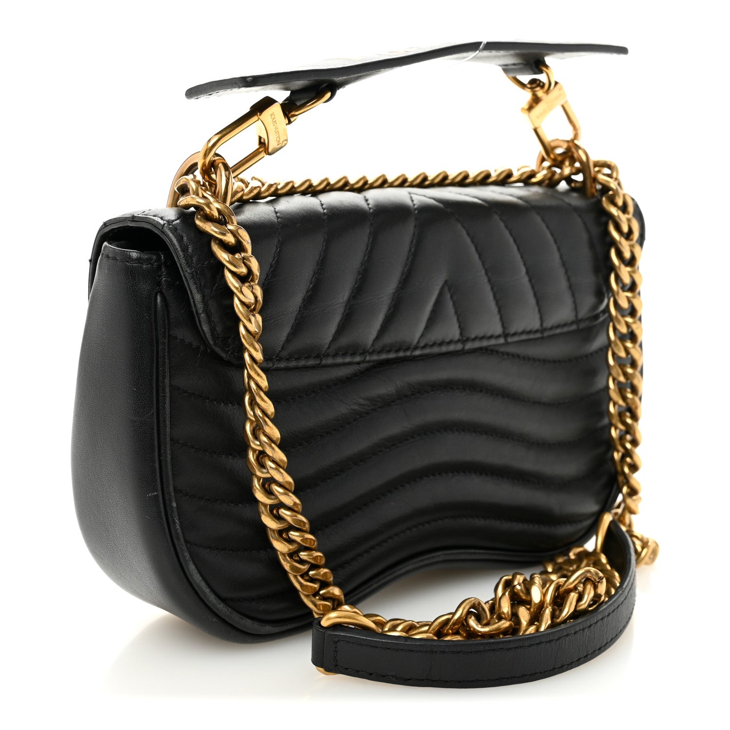 Louis Vuitton Calfskin New Wave Chain MM Black