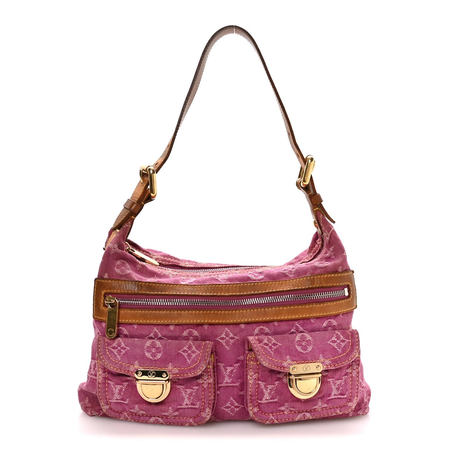 Louis Vuitton Denim Baggy PM Fuchsia