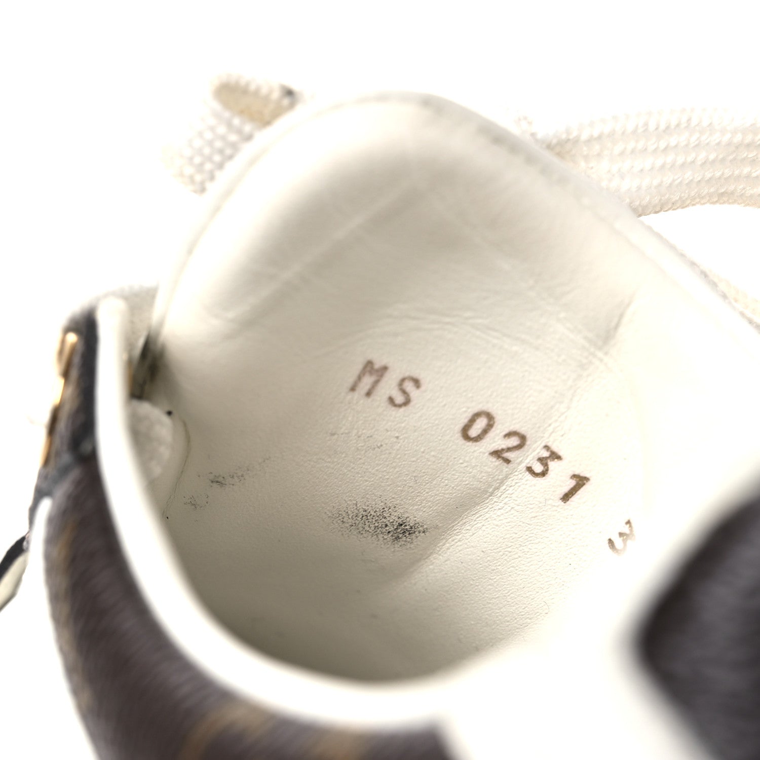 Louis Vuitton Calfskin Embossed Monogram Time Out Sneakers 36 White