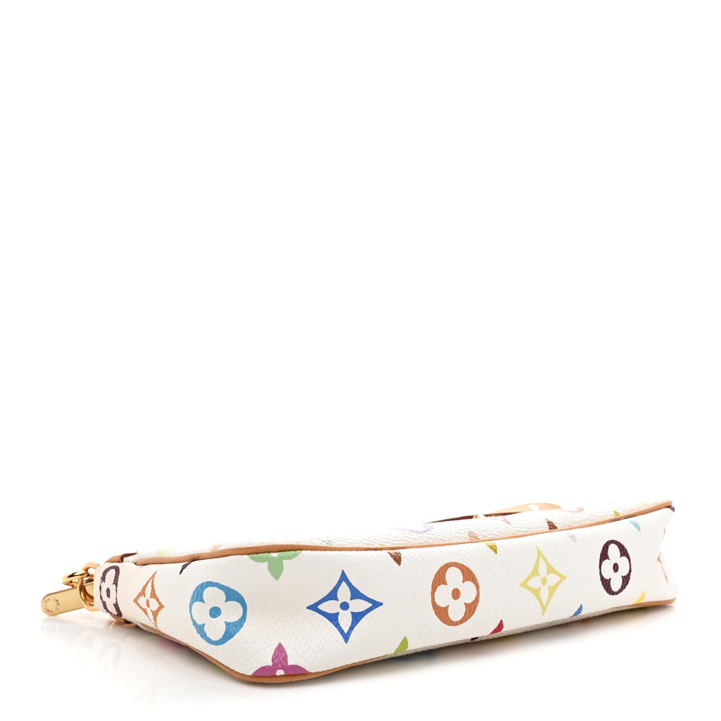 Louis Vuitton Monogram Multicolor Pochette Accessories White
