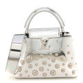 Louis Vuitton LV X YK Metallic Taurillon Brass Metal Dots Capucines BB Silver