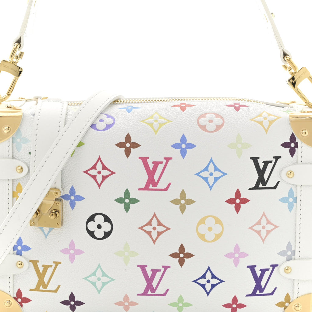 Louis Vuitton LV x TM Cowhide Monogram Multicolor Side Trunk MM White