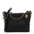 Chanel Aged Calfskin Quilted New Medium Gabrielle Hobo Black