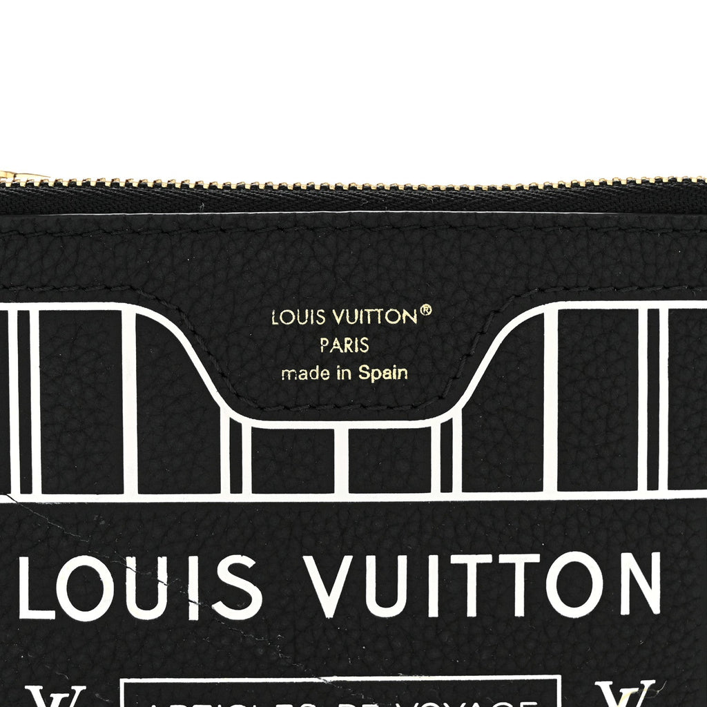 Louis Vuitton Calfskin Neverfull Inside Out BB Pochette Black