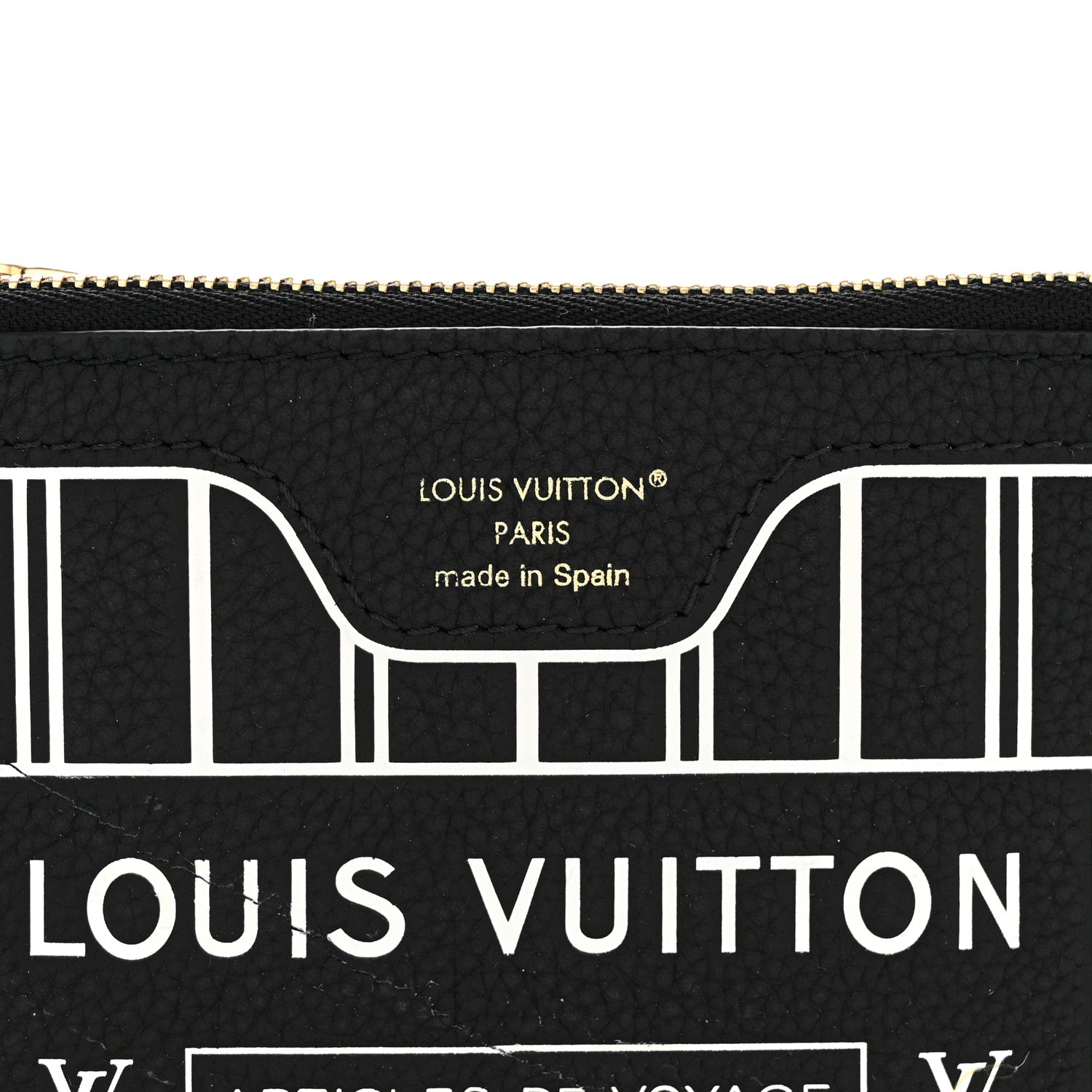 Louis Vuitton Calfskin Neverfull Inside Out BB Pochette Black