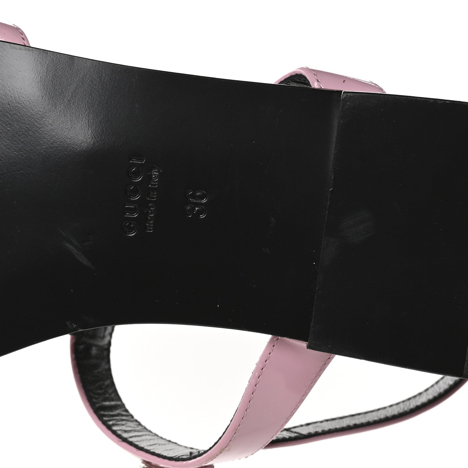 Gucci Calfskin Horsebit Divine Slingback Sandals 36 Pink