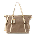 Prada Jacquard Logo Tote Corda Talco