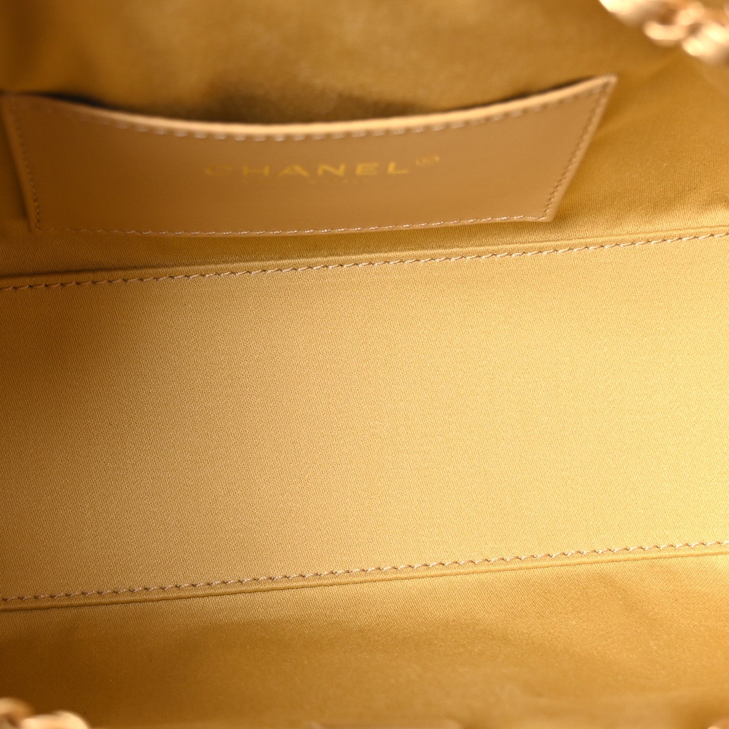 Chanel Metallic Caviar Quilted Mini Chanel 25 Handbag Gold