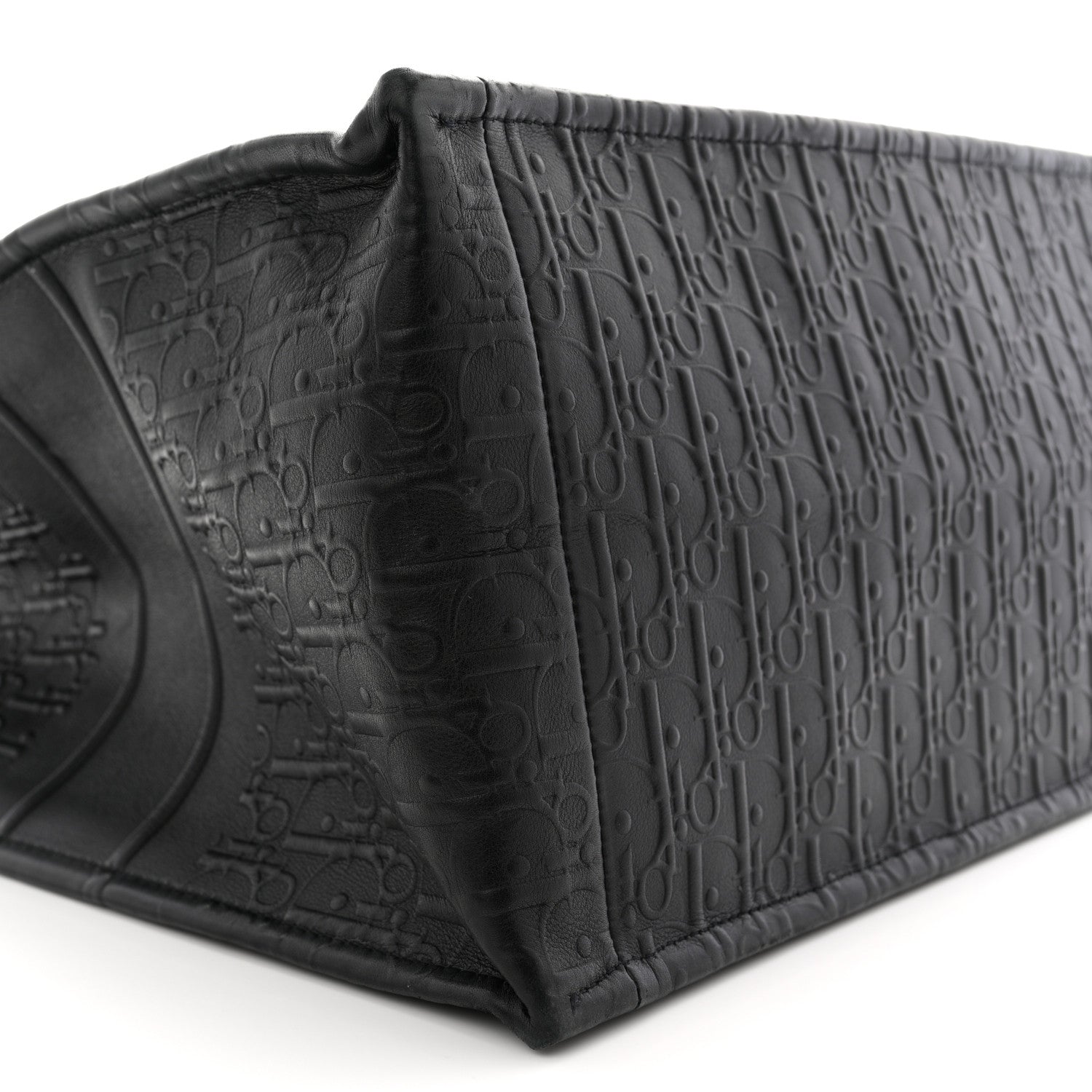 Christian Dior Oblique Calfskin Embossed Large Book Tote TBlack