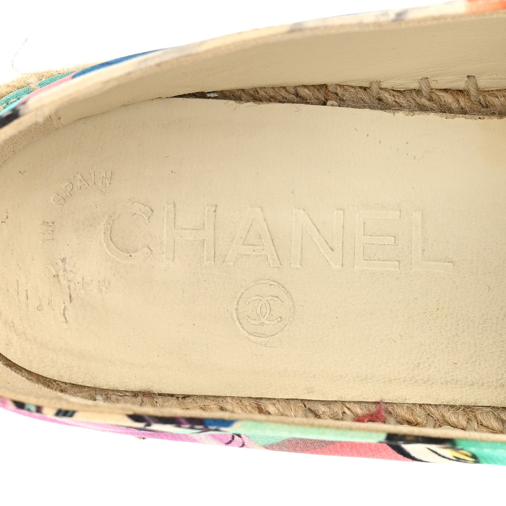 Fabric Patent CC Espadrilles 35 Multicolor Black