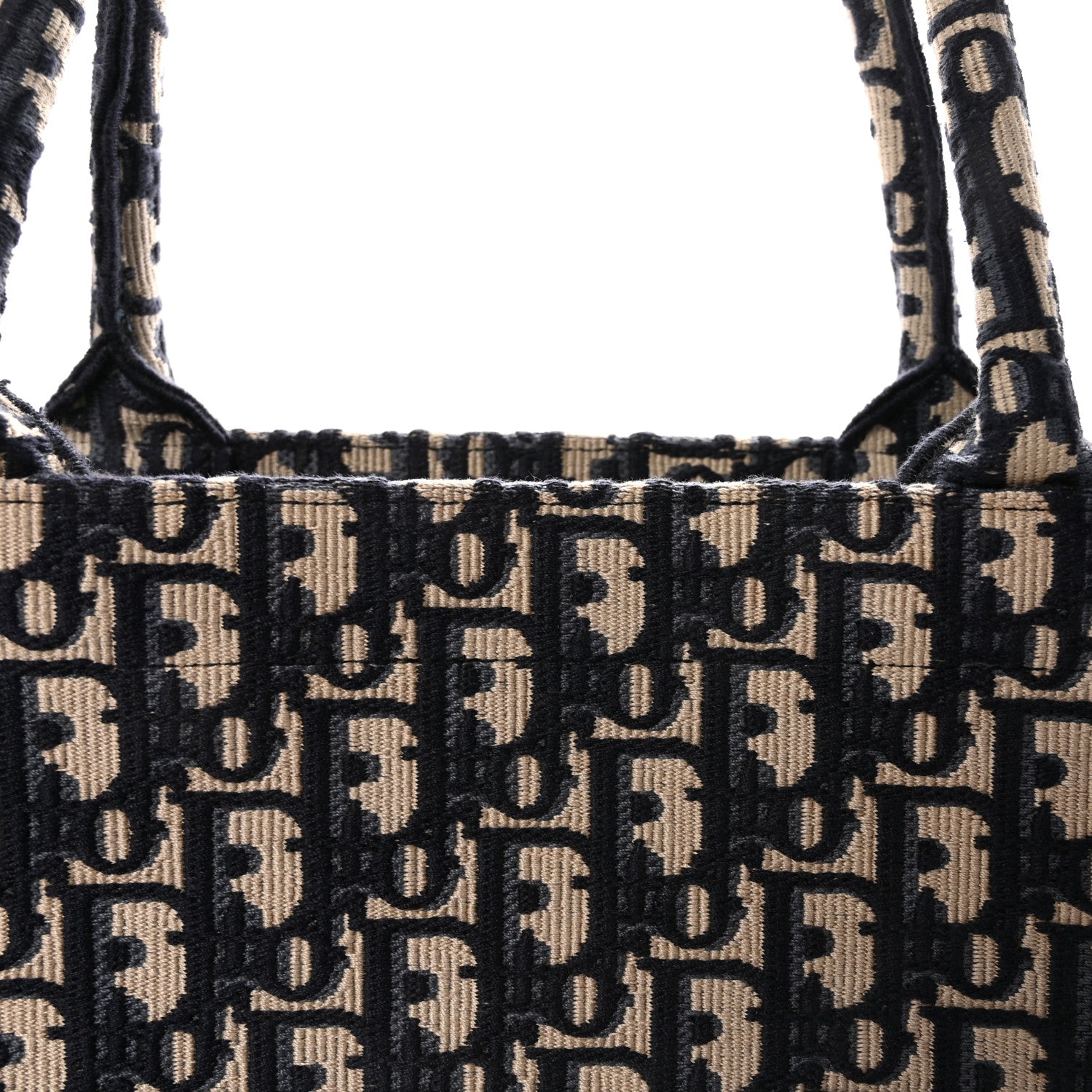 Christian Dior Oblique Large Book Tote Blue Multicolor