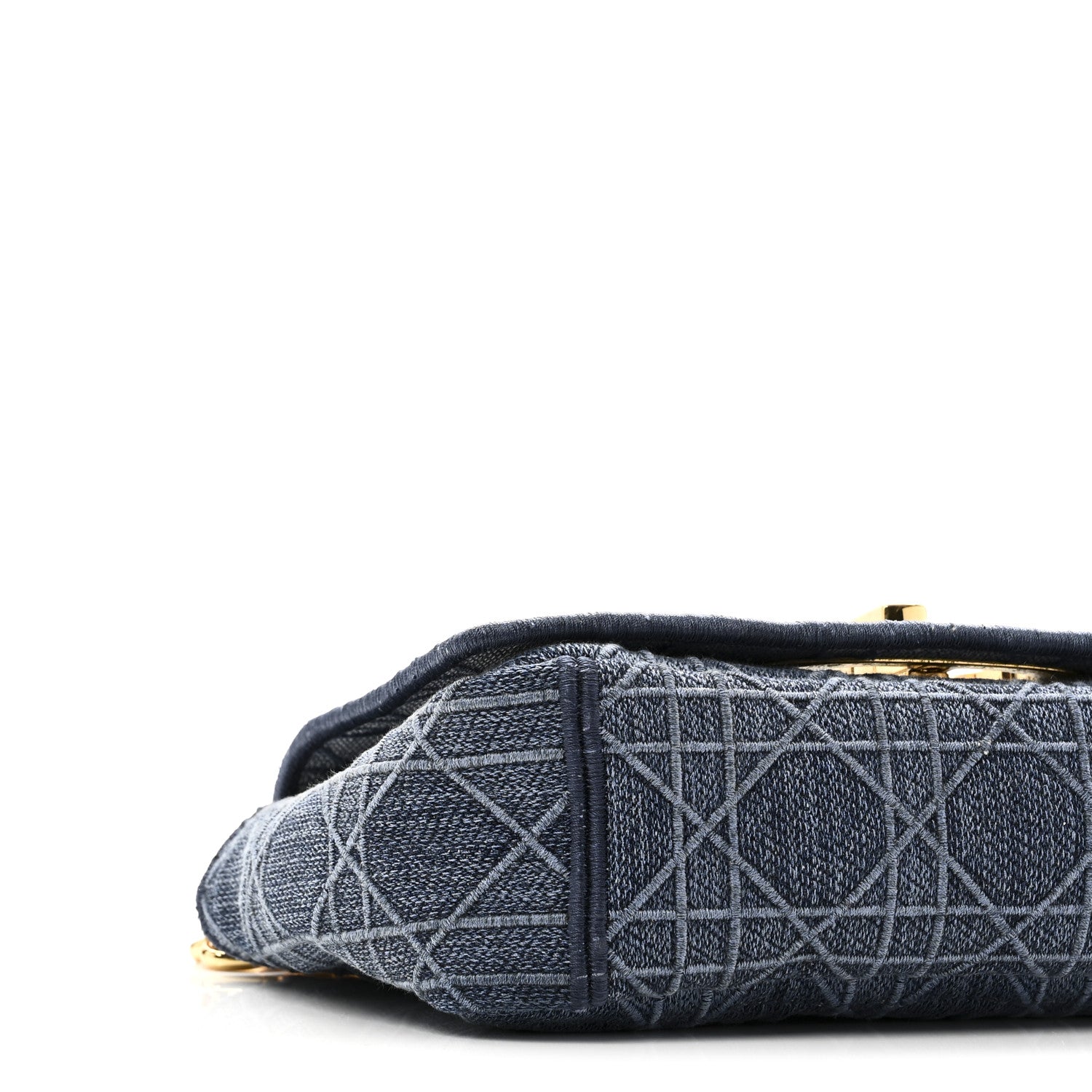 Christian Dior Denim Cannage Small Caro Bag Blue