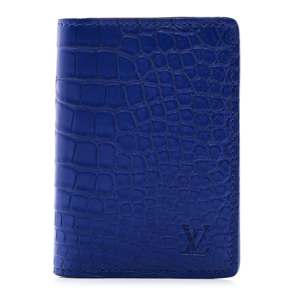Louis Vuitton Crocodile Pocket Organizer Bleu De Methylene