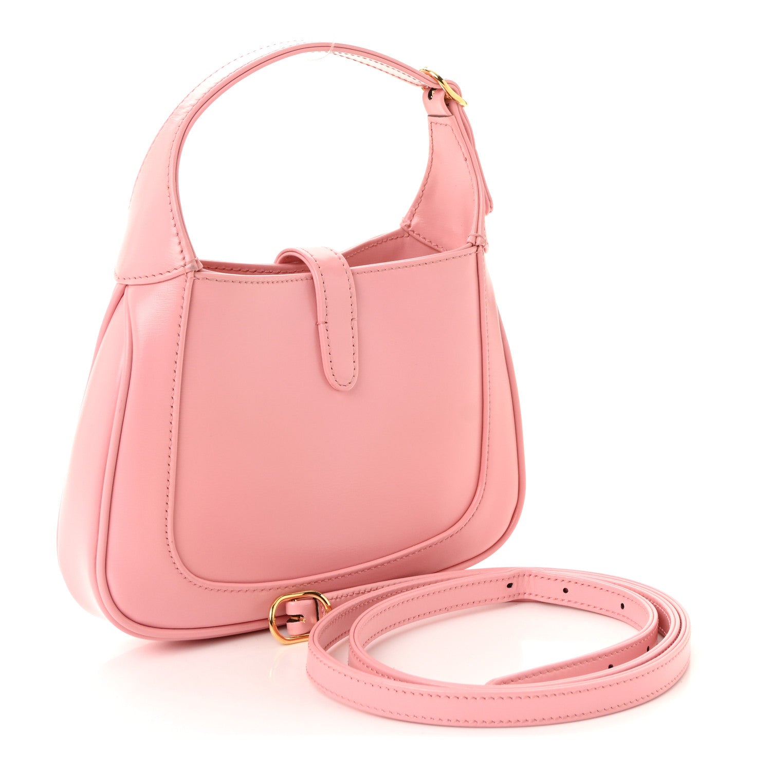 Gucci Boarded Dyana Lux Calfskin Mini Jackie 1961 Hobo Wild Rose