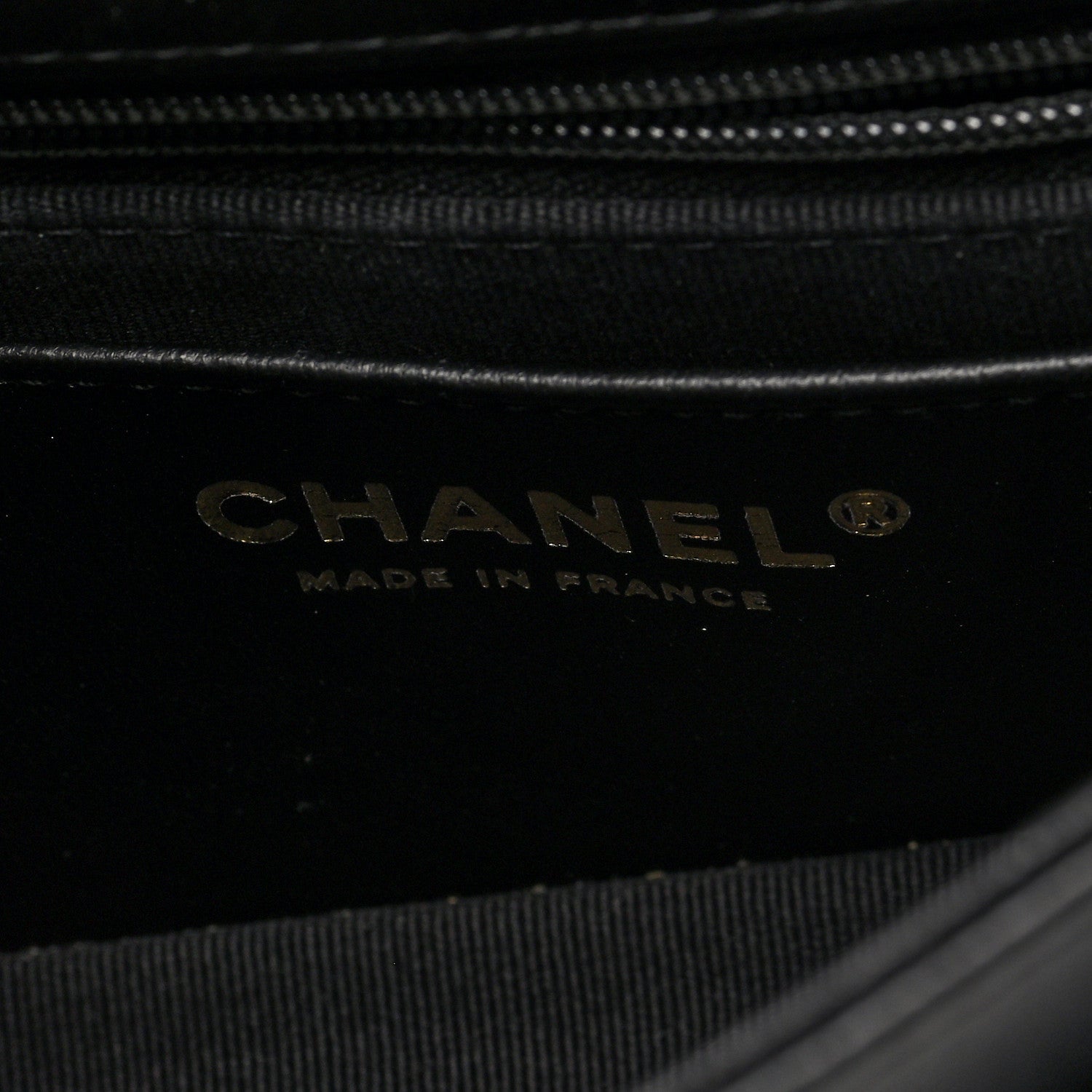 Chanel Shiny Lambskin Quilted Half Mini Flap Black Beige