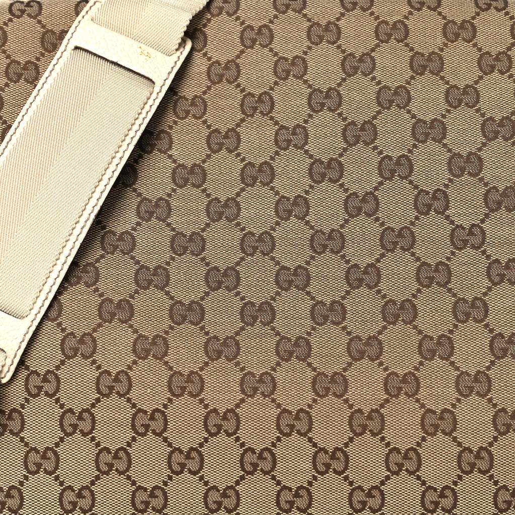 Gucci GG Monogram Medium Flap Messenger Bag Beige