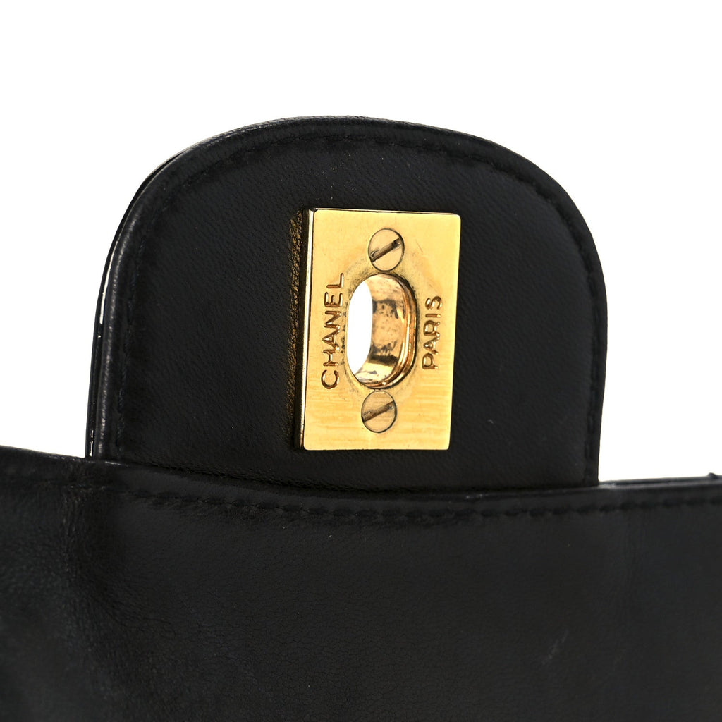 Chanel Patent Vertical Quilt Small Flap Black