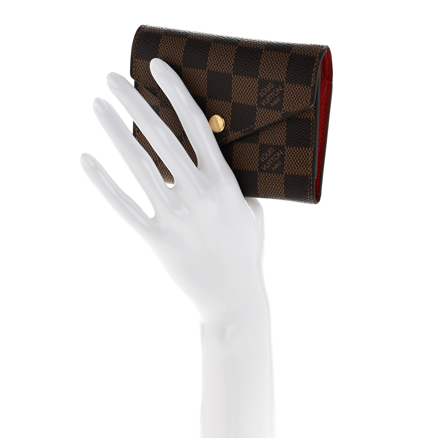 Louis Vuitton Damier Ebene Victorine Wallet Red