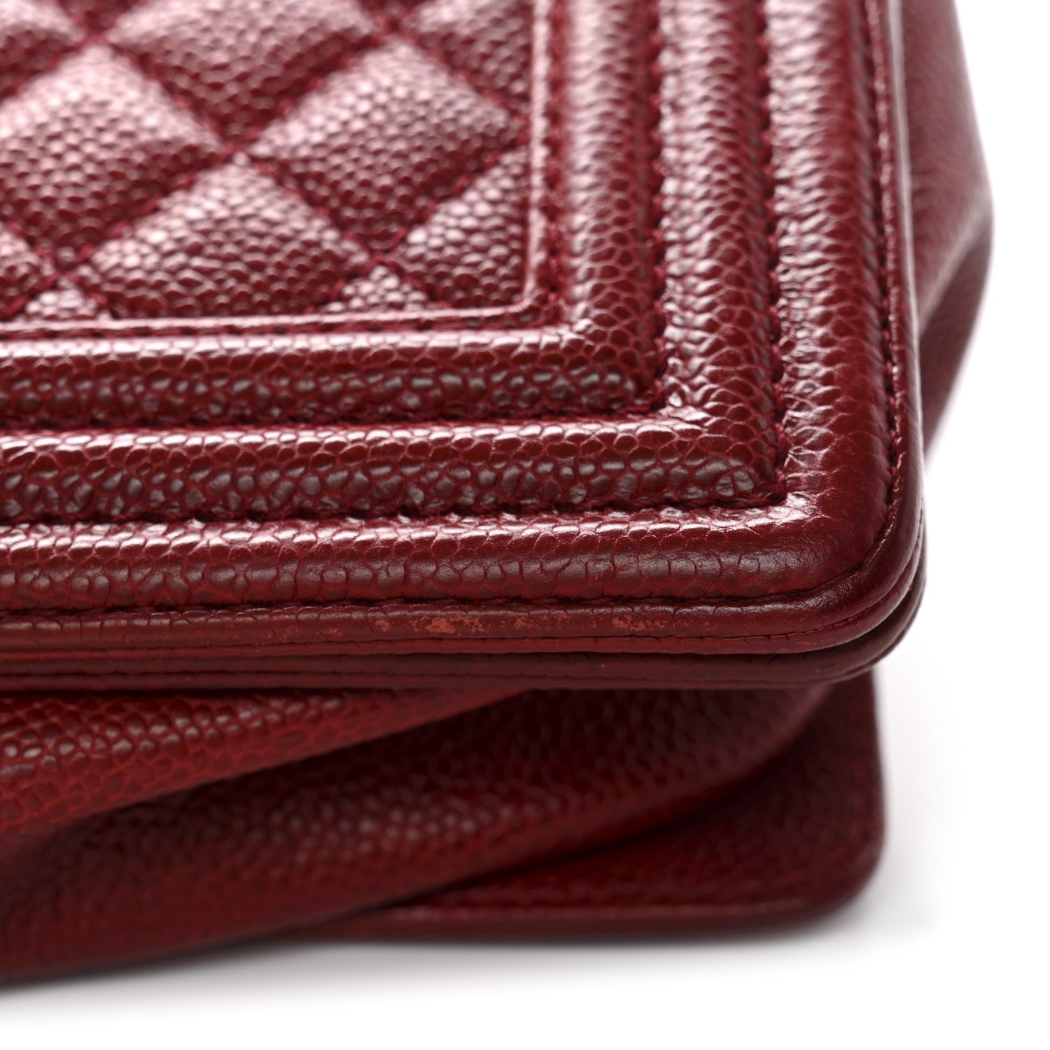 Chanel Caviar Quilted Large Boy Flap Dark Red