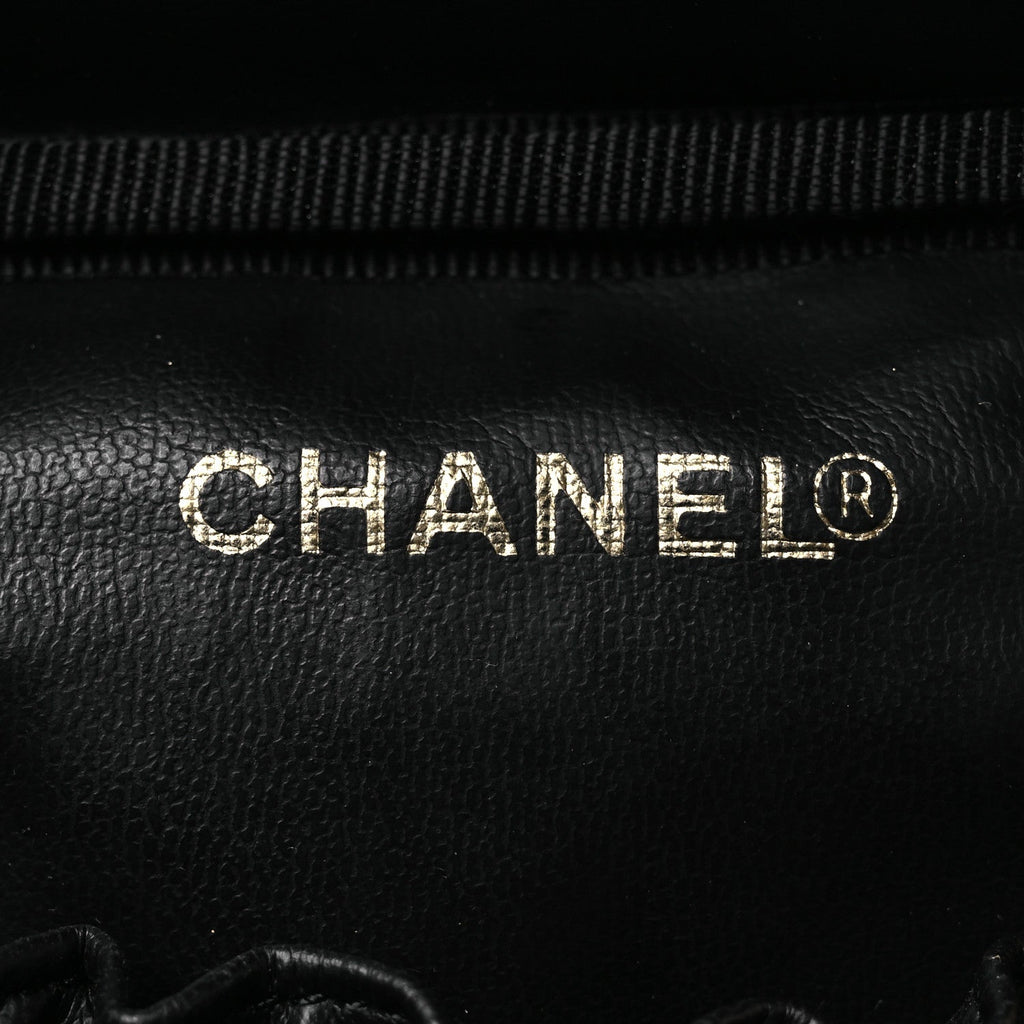 Chanel Caviar Vanity Cosmetic Case Black