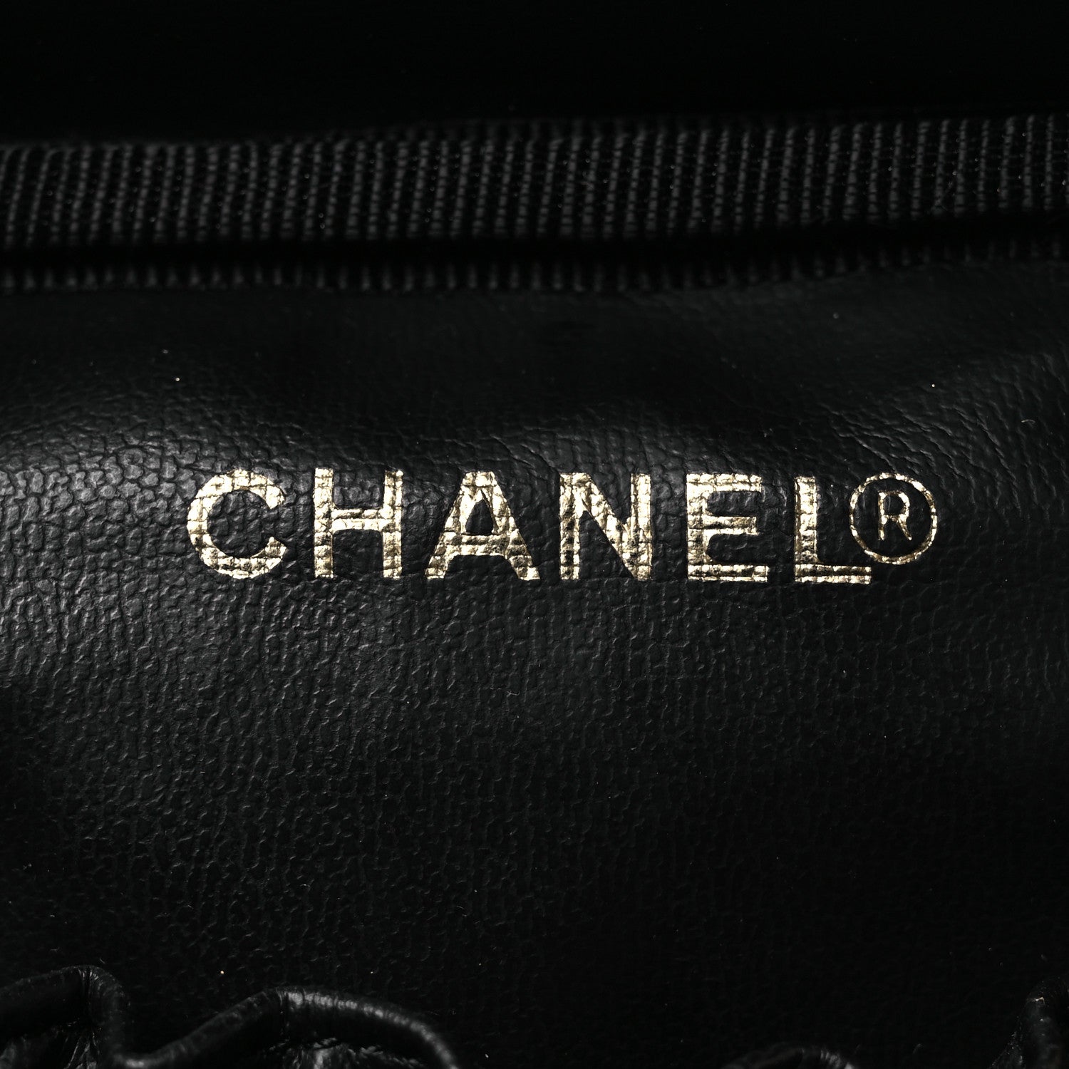 Chanel Caviar Vanity Cosmetic Case Black