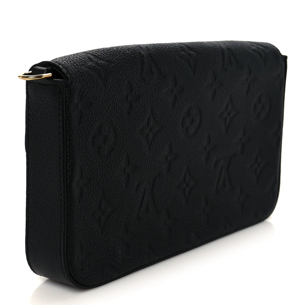 Louis Vuitton Empreinte Pochette Felicie Chain Wallet Black
