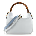 Gucci Softy Wonka Textured Dollar Calfskin Small Diana Shoulder Bag Pale Blue